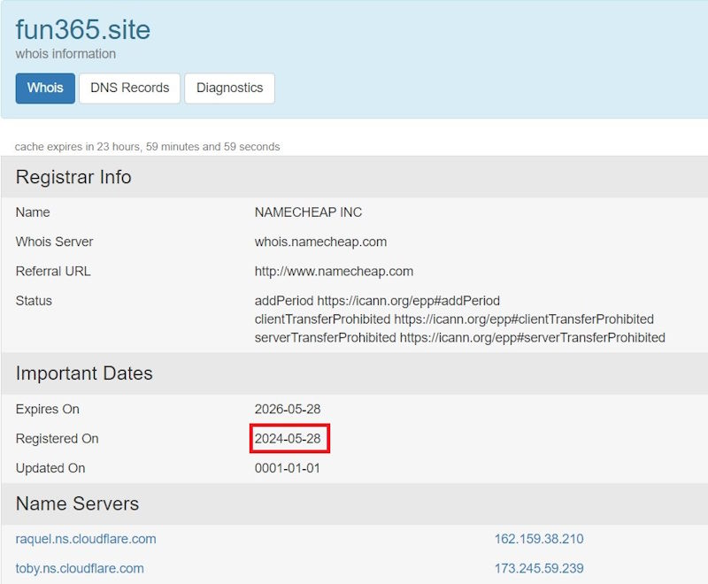 Fun365.site Whois