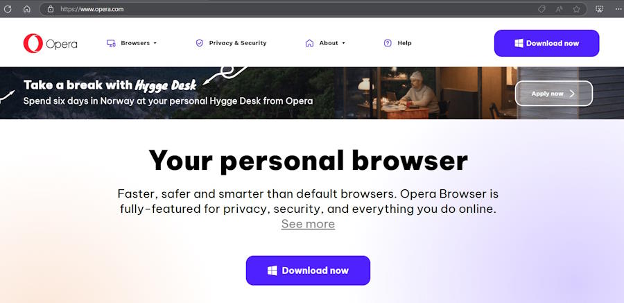 Opera Home Page