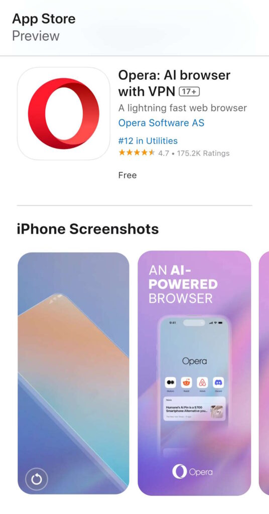 Opera Ios