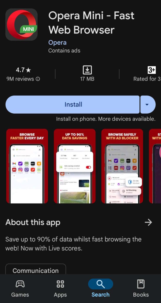 Opera Mini Android